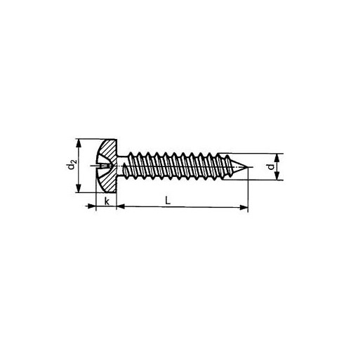 Skruer, panhead, C 3,5 x 6,5, 100 pk