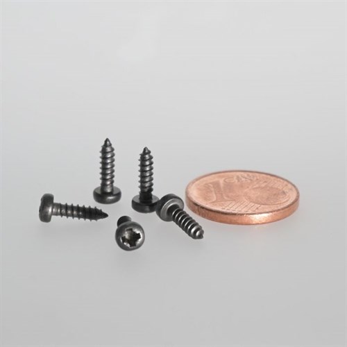 Temart skrue, sort, 2,2 x 8 mm, à 250 stk