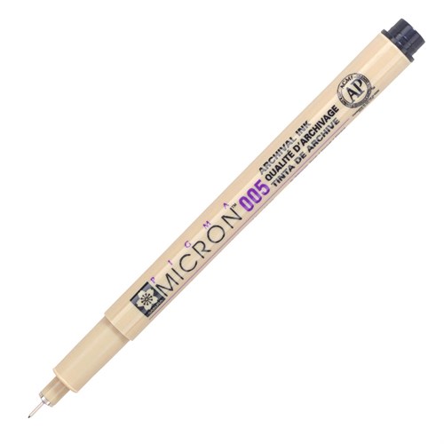 Micron 005 pigma pen, sort, 0,20 mm