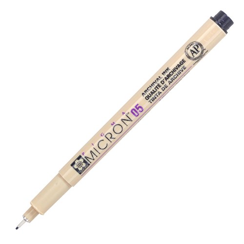 Micron 05 pigma pen, sort, 0,45 mm