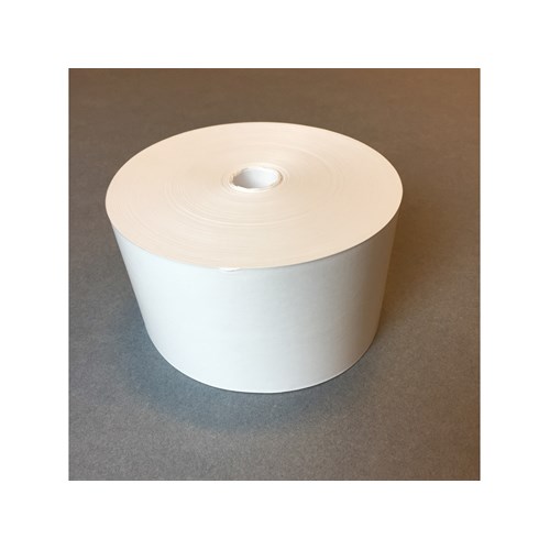 Papirtape, hvit, til forsegling, 8 cm x 200 m