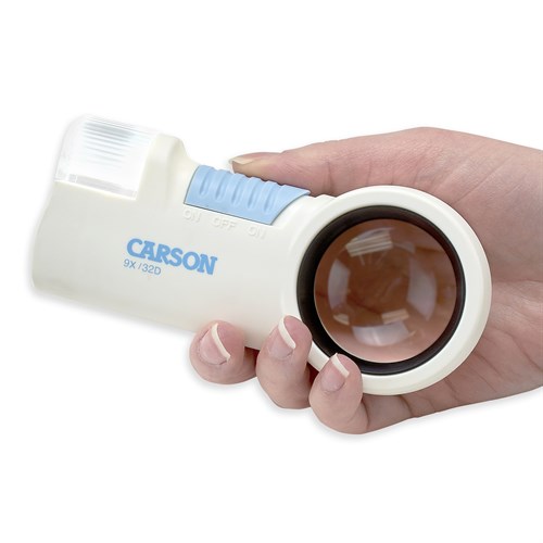 Carson MagniFlash™ Asfærisk lupe 9x med lommelykt