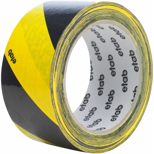 Varseltape, gul/sort