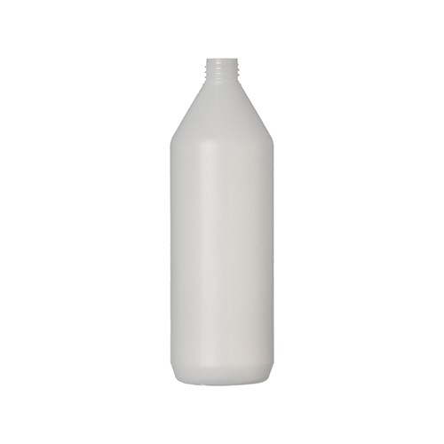 Flaske, plast, rund, 1000 ml, m/kork